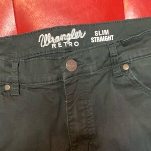 WRANGLER RETRO BLACK PANTS 35x36